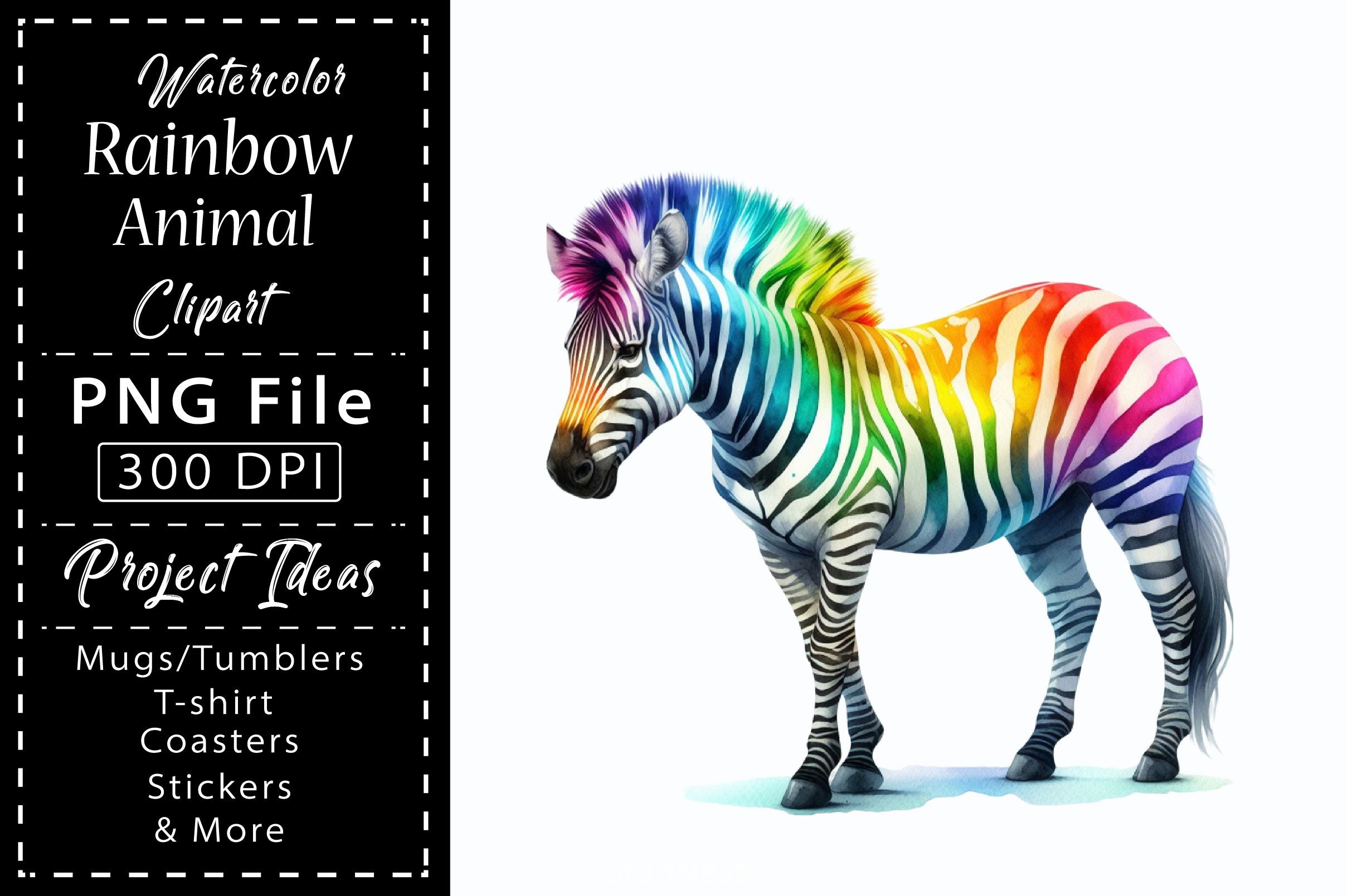 Rainbow Animals Clipart Set 5 - CraftNest - Digital Crafting and Art