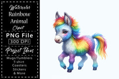 Rainbow Animals Clipart 24 - CraftNest - Digital Crafting and Art