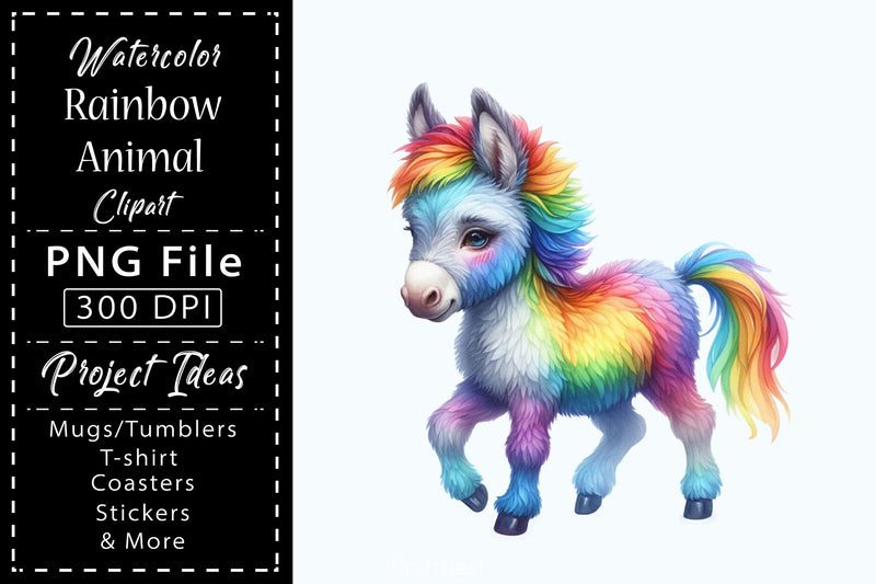 Rainbow Animals Clipart 24 - CraftNest - Digital Crafting and Art