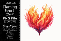 Flaming Heart Clipart Bundle - CraftNest - Digital Crafting and Art