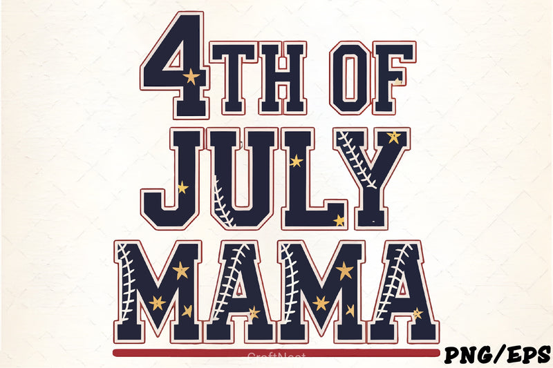Fourth of July Baseball Mama Clipart Bundle - CraftNest - Digital Crafting and Art