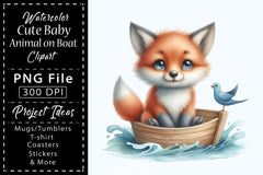 Cute Baby Animals Boat Clipart Bundle 1 - CraftNest - Digital Crafting and Art