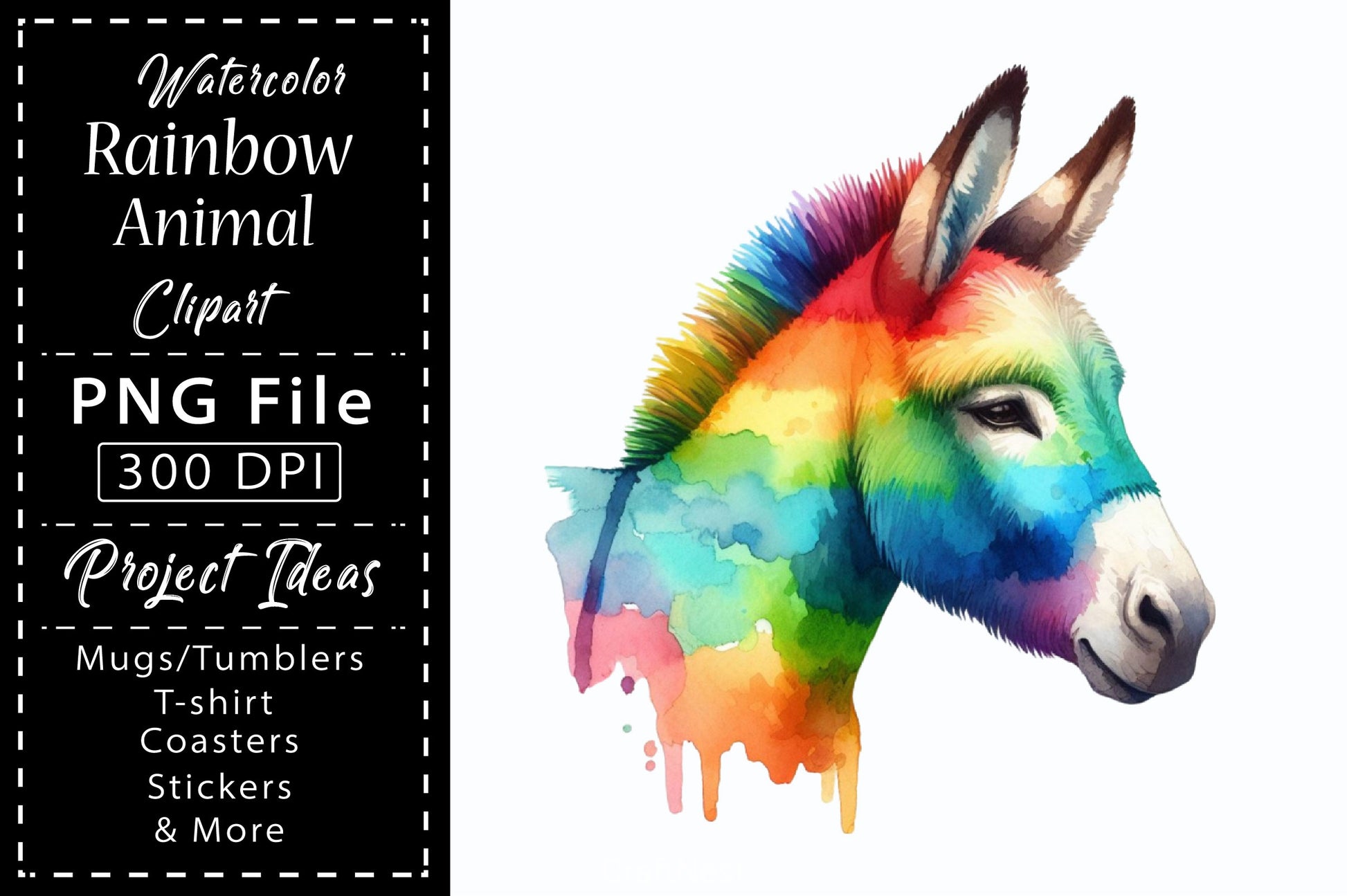 Rainbow Animals Clipart Bundle 3 - CraftNest - Digital Crafting and Art