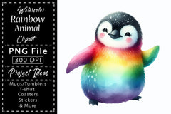 Rainbow Animals Clipart - CraftNest - Digital Crafting and Art