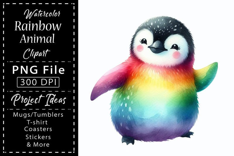 Rainbow Animals Clipart - CraftNest - Digital Crafting and Art
