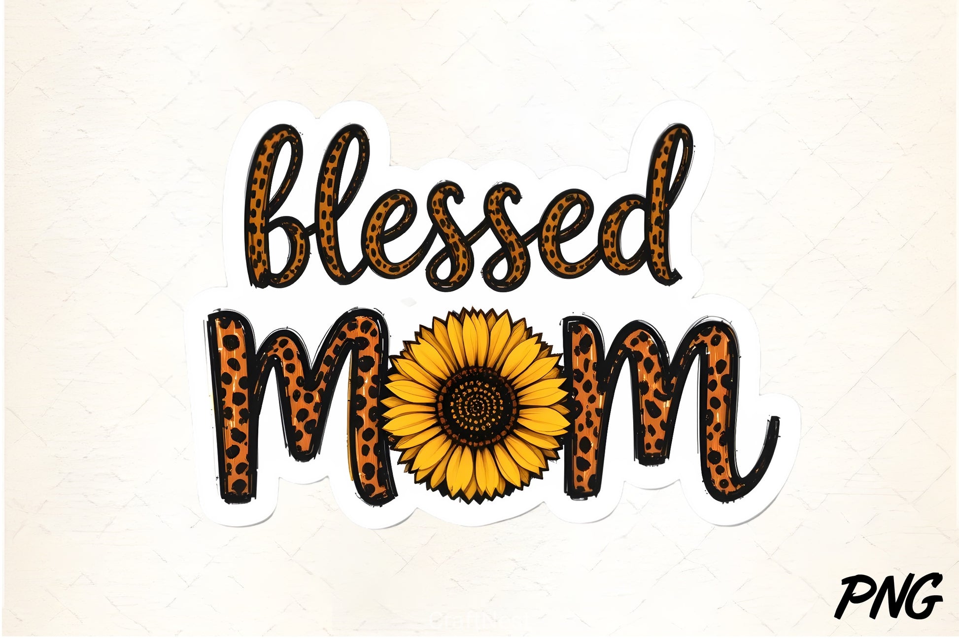 Blessed Mom Sunflower Leopard Clipart Bundle - CraftNest - Digital Crafting and Art