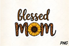 Blessed Mom Sunflower Leopard Clipart Bundle - CraftNest - Digital Crafting and Art