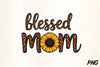 Blessed Mom Sunflower Leopard Clipart Bundle