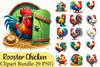 Rooster Chicken Clipart Bundle