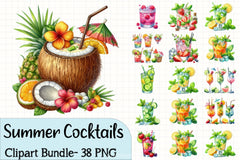 Summer Cocktails Clipart Bundle - CraftNest - Digital Crafting and Art