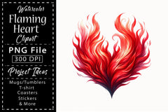Flaming Heart Clipart Bundle 5 - CraftNest - Digital Crafting and Art