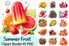 Summer Fruit Clipart Bundle - CraftNest - Digital Crafting and Art