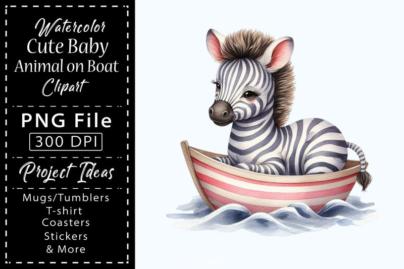 Cute Baby Animals Boat Clipart Bundle 10 - CraftNest - Digital Crafting and Art