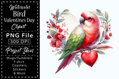 Bird Valentines Clipart Bundle 10 - CraftNest - Digital Crafting and Art