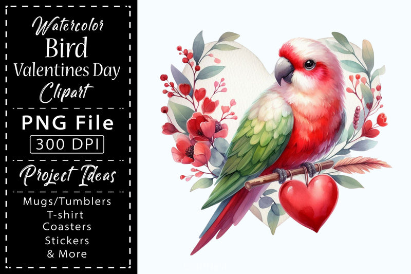 Bird Valentines Clipart Bundle 10 - CraftNest - Digital Crafting and Art