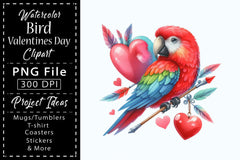 Bird Valentine's Day Clipart Bundle 1 - CraftNest - Digital Crafting and Art