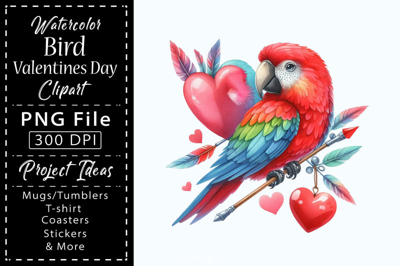 Bird Valentine's Day Clipart Bundle 1 - CraftNest - Digital Crafting and Art
