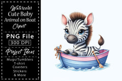 Cute Baby Animals Boat Clipart Bundle 27 - CraftNest - Digital Crafting and Art