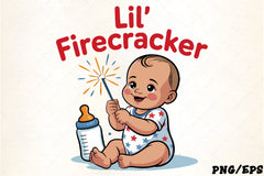Baby Firecracker 4th of July Clipart Bundle - CraftNest - Digital Crafting and Art