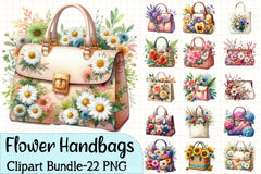 Flower Handbags Clipart Bundle - CraftNest - Digital Crafting and Art