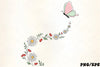Delicate Floral & Butterfly Clipart Bundle