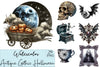 Antique Gothic Halloween Clipart Bundle