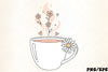 Cozy Tea Floral Steam & Daisy Clipart Bundle