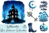 Blue Halloween Clipart Bundle 3