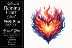 Flaming Heart Clipart Bundle 6 - CraftNest - Digital Crafting and Art
