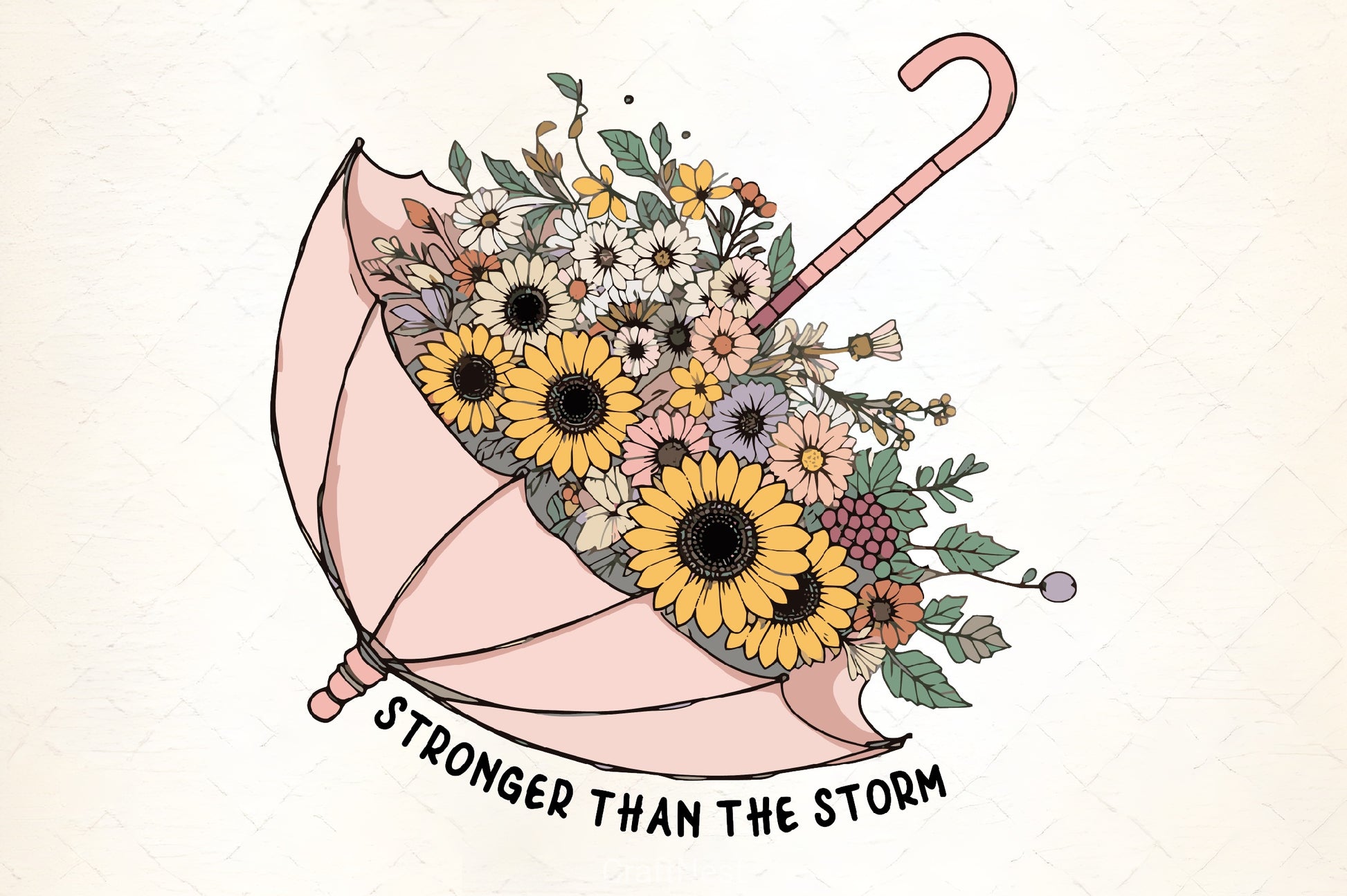 Stronger Than The Storm T-Shirt Design Bundle - CraftNest - Digital Crafting and Art