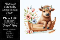 Cute Baby Animals Boat Clipart Bundle 21 - CraftNest - Digital Crafting and Art