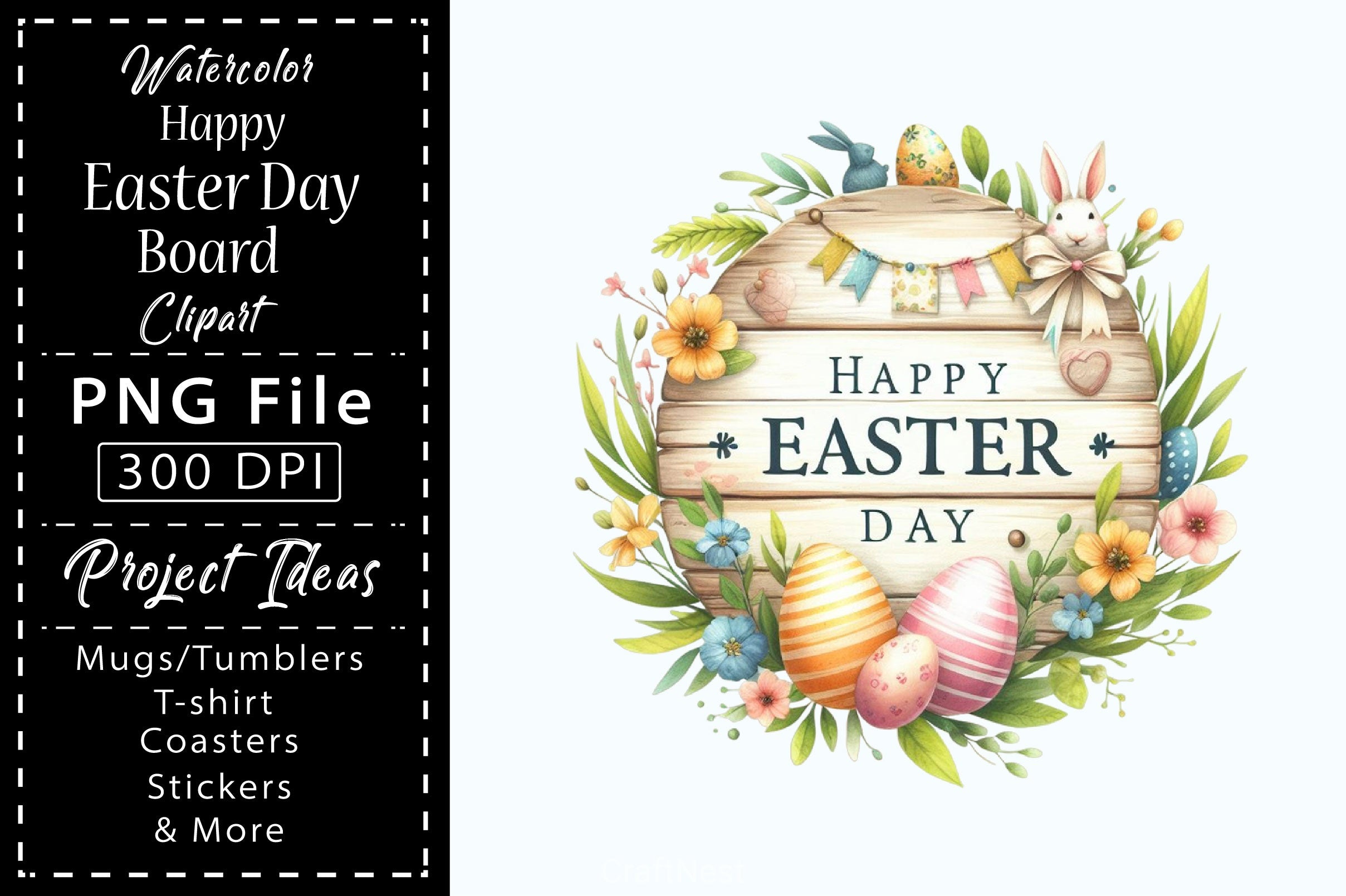 Easter Day Board Clipart Bundle 1 - CraftNest - Digital Crafting and Art