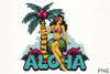 Vintage Pin Up Hula Dancer Clipart Bundle