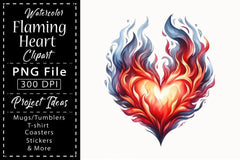 Flaming Heart Clipart Bundle 11 - CraftNest - Digital Crafting and Art