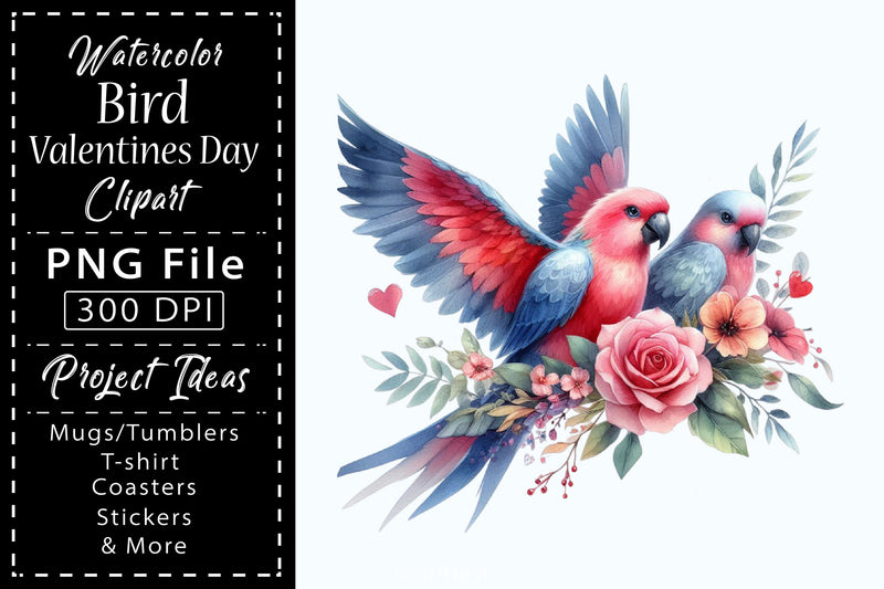 Bird Valentines Clipart Bundle - CraftNest - Digital Crafting and Art