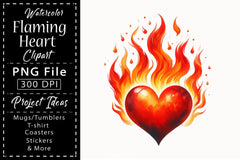 Flaming Heart Clipart Bundle 10 - CraftNest - Digital Crafting and Art
