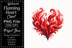 Flaming Heart Clipart Bundle 4 - CraftNest - Digital Crafting and Art