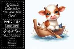 Cute Baby Animals Boat Clipart Bundle 11 - CraftNest - Digital Crafting and Art