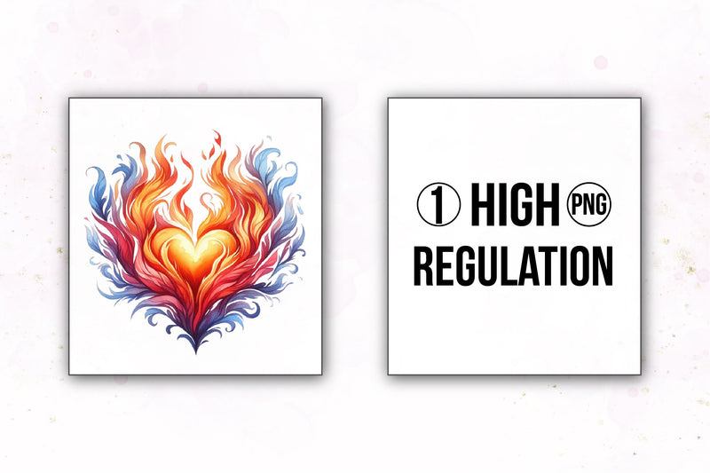 Flaming Heart Clipart Bundle 1 - CraftNest - Digital Crafting and Art