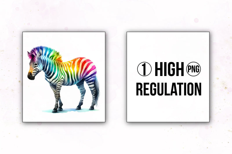 Rainbow Animals Clipart Set 5 - CraftNest - Digital Crafting and Art