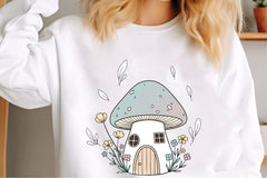 Cute Mushroom House Clipart Bundle - CraftNest - Digital Crafting and Art