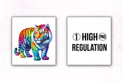 Rainbow Animals Clipart  2 - CraftNest - Digital Crafting and Art