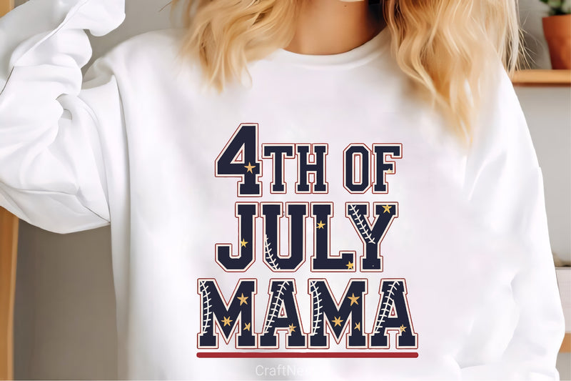 Fourth of July Baseball Mama Clipart Bundle - CraftNest - Digital Crafting and Art