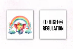 Rainbow Animals Clipart Bundle 10 - CraftNest - Digital Crafting and Art