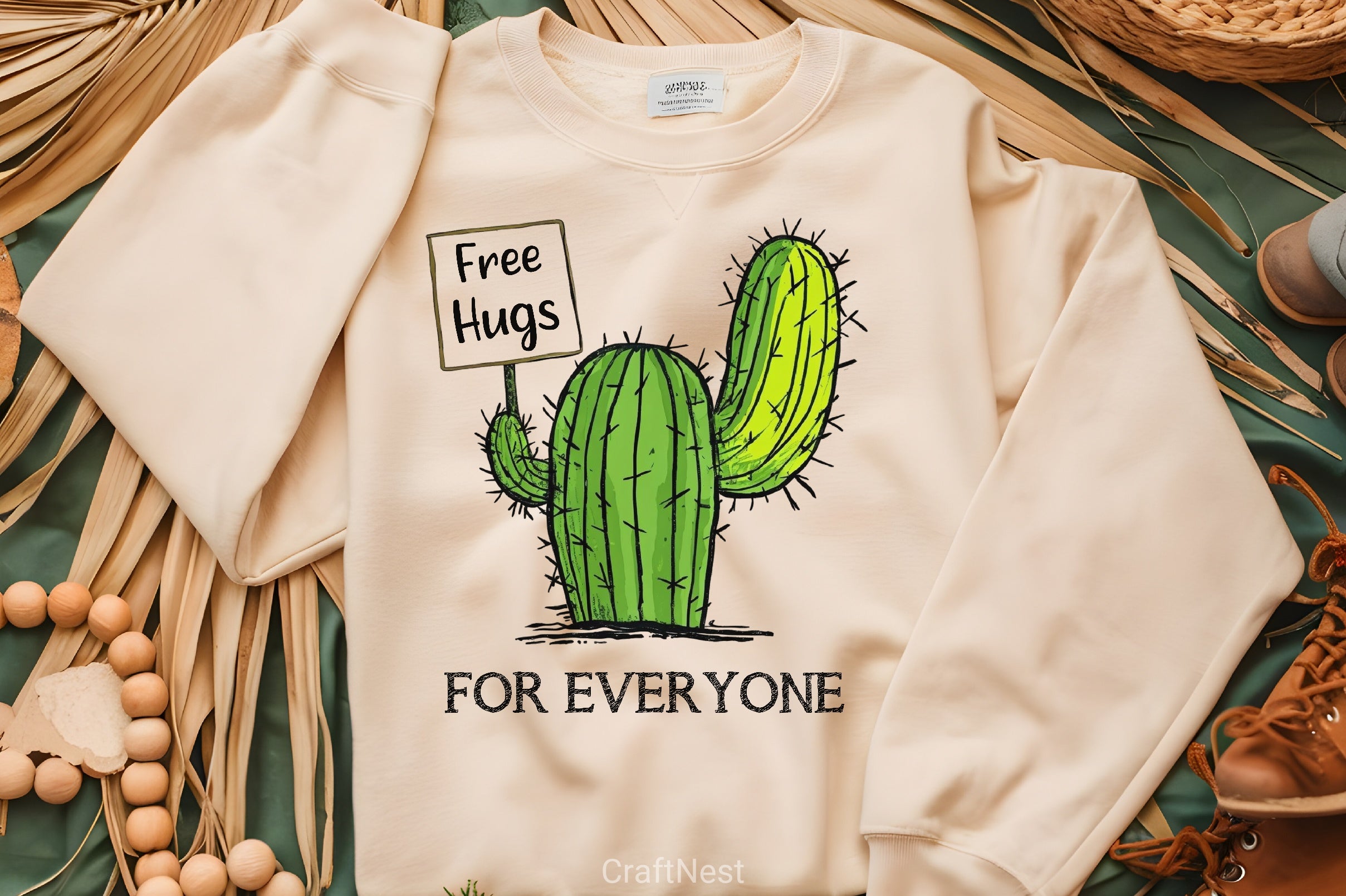 Free Hugs Cactus Clipart Bundle - CraftNest - Digital Crafting and Art