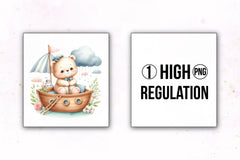 Cute Baby Animals Boat Clipart Bundle 20 - CraftNest - Digital Crafting and Art