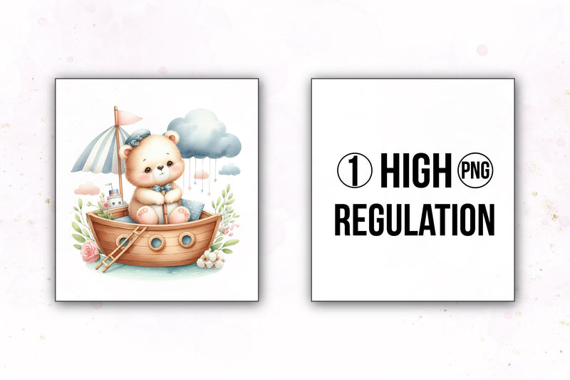 Cute Baby Animals Boat Clipart Bundle 20 - CraftNest - Digital Crafting and Art