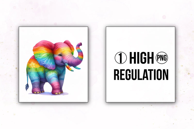 Rainbow Animals Clipart Bundle 21 - CraftNest - Digital Crafting and Art