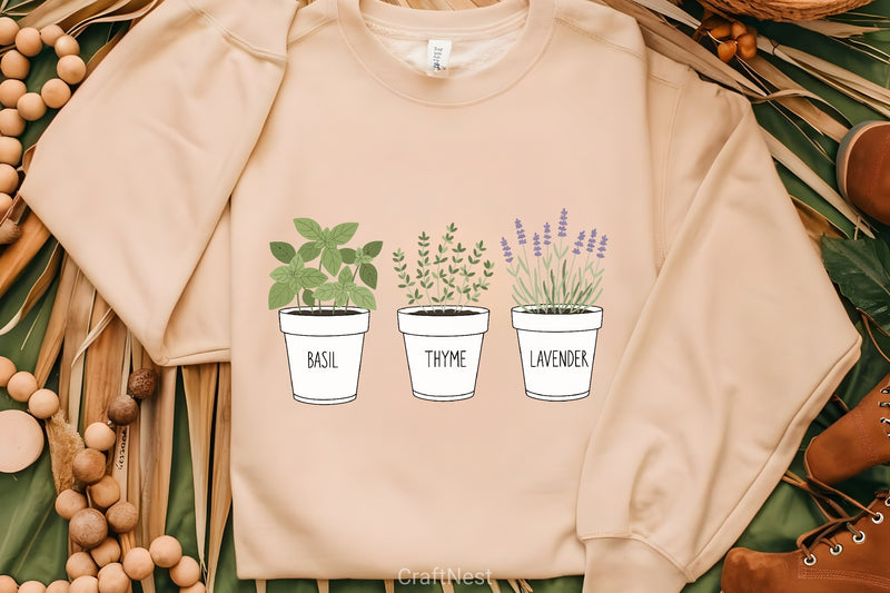 Potted Herbs Clipart Bundle - CraftNest - Digital Crafting and Art