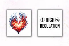 Flaming Heart Clipart Bundle 11 - CraftNest - Digital Crafting and Art